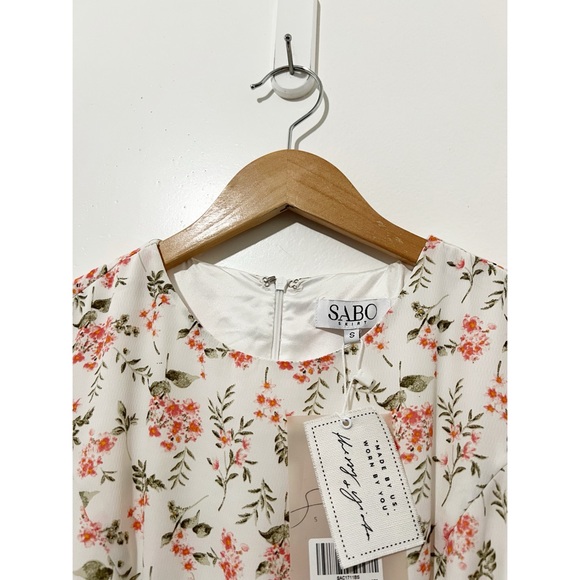 Sabo Skirt Floral Romantic Ruffle Dress Size Small - Picture 3 of 10